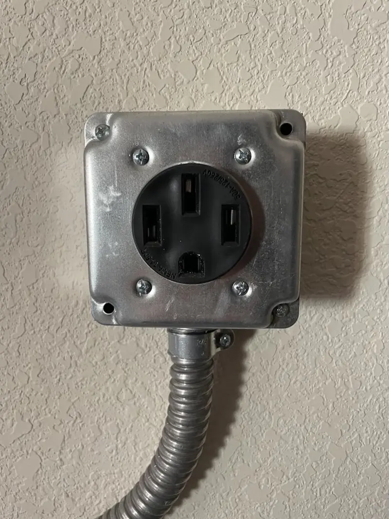 NEMA 14-50 outlet installed for Smart Home Electrical in Gages Lake